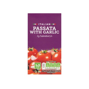 Sainsburys Italian Passata with Garlic 500g
