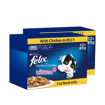 Purina Felix Chicken In Jelly Kitten Wet Food 12x85g