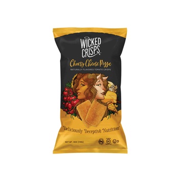Wicked Crisps Cheesy Cheese Pizza Tomato Crisps 4oz