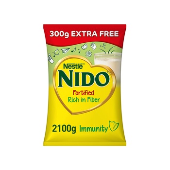 Nestle Nido Fortified Milk Powder Rich In Fiber Pouch 1800g + 300g