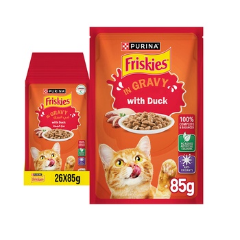 Purina Friskies Cat Chicken In Gravy Duck Pouch 26x85g
