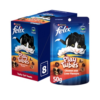 Purina Felix Play Tubes Chicken and Liver 8x50g