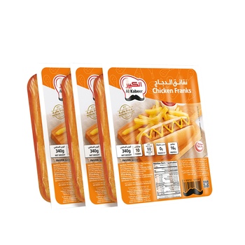 Al Kabeer Chicken Franks Value Pack 3x340g
