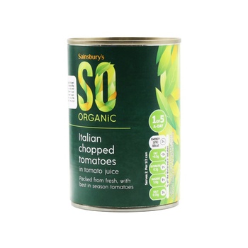 Sainsburys So Organic Italian Chopped Tomatoes In Tomato Juice 400g