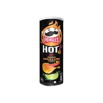 Pringles Hot Mexican Chilli And Lime Flavour Potato Chips 160g