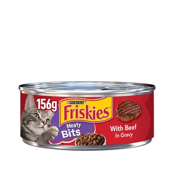 Purina Friskies Meaty Bites With Beef In Gravy 156g