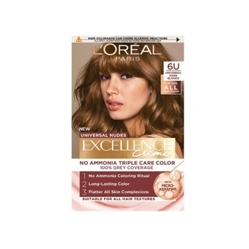 Loreal Excellence Universal Nude Dark Blonde 6U 002