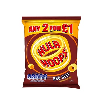 Hula Hoops Beef BBQ Chips 34g