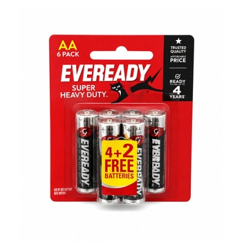 Eveready Battery Aa 6pack
