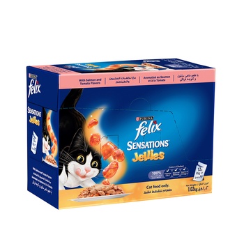 Purina Felix Sensation Jellies Salmon 12x85g