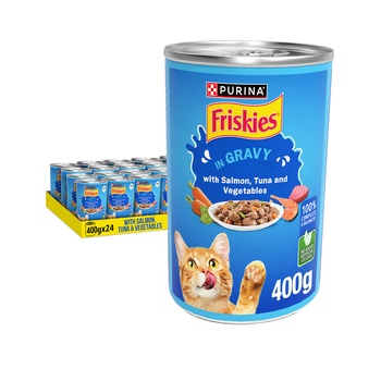 Purina Friskies Cat Cig Salmon And Tuna And Vegetable 24x400g