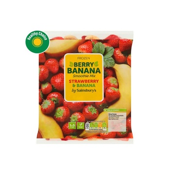 Sainsburys Frozen Strawberry Banana Smoothies 450g