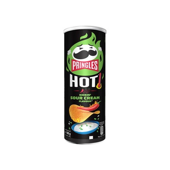 Pringles Hot Kickin Sour Cream Flavour Potato Chips 160g