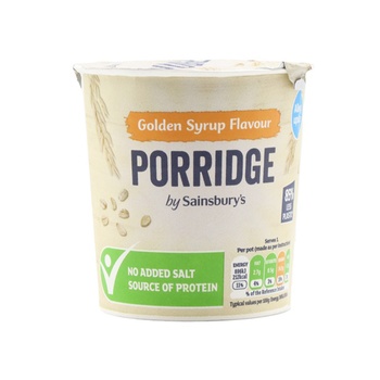 Sainsburys Golden Syrup Porridge Pot 57g
