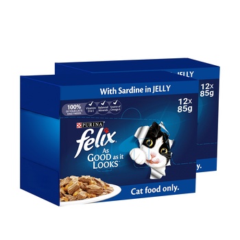 Purina Felix Adult Cat With Sardine In Jelly 24x85g