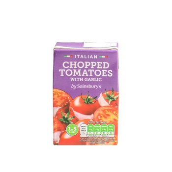 Sainsburys Italian Chopped Tomatoes with Garlic 390g