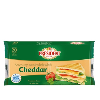 President Cheddar Sandwich Slices 400g