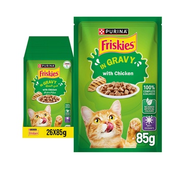 Purina Friskies Cat Chicken In Gravy Pouch 26x85g