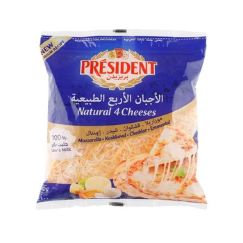President Shredded 4 Cheese 400g