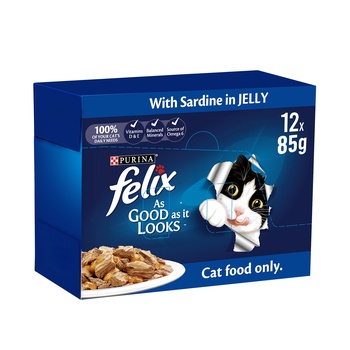 Purina Felix Adult Cat With Sardine In Jelly 12x85g