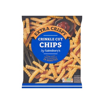 Sainsburys Extra Crispy Crinkle Cut Chips 900g