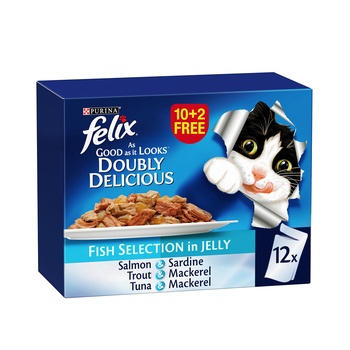Purina Felix Doubly Delicious Fish Selection In Jelly 12x85g
