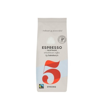 Sainsburys Espresso Fairtrade Coffee Beans Sainsburys 227g