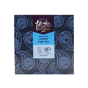 Sainsburys Taste The Difference Assam Fine Tea 80 Tea Bags 250g