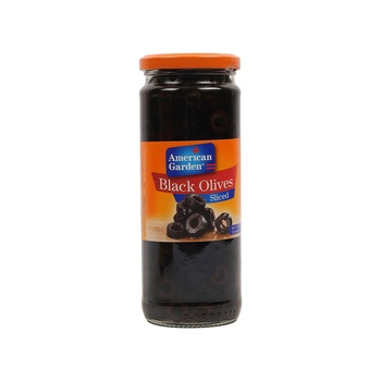 American Garden Sliced Black Olives 450g