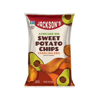 Jacksons Avocado Oil Sweet Potato Chips Carolina Barbeque 5oz
