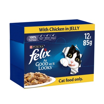 Purina Felix Adult Cat With Chicken In Jelly 12x85g