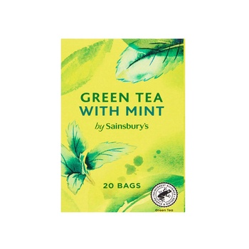 Sainsburys Green Tea And Mint Tea Bags 20s
