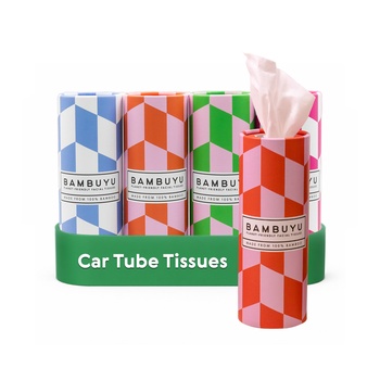 Bambuyu Facial Tissues Tubes 4X50Sheets X 3Ply