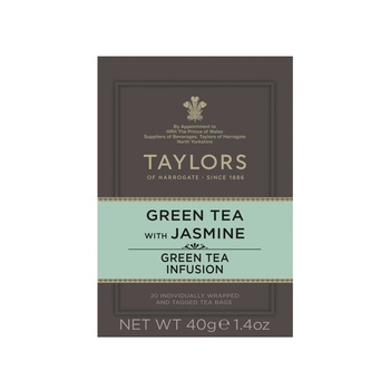 Taylors Of Harrogate Green Tea With Jasmine 20 Tea Bags 40g
