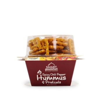 Smart Gourmet Spicy Chili Hummus & Pretzels Mezze Delicacies 140g
