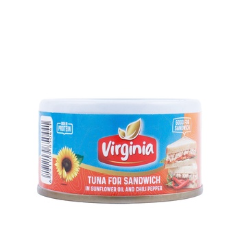 Virginia Tuna For Sandwich In Sunflower Oil & Chili Pepper 170g