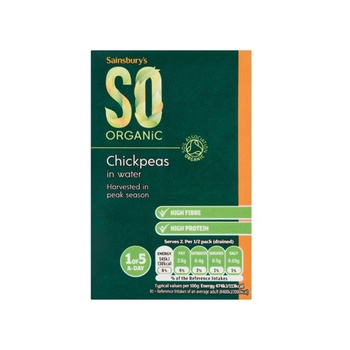 Sainsburys So Organic Chickpeas 380g