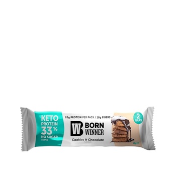Born Winner Cookies & Chocolate Keto Protein Bar 2x30g