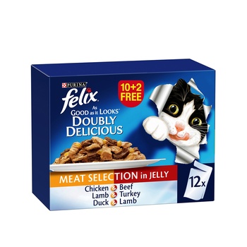 Purina Felix Doubly Delicious Meat Selection In Jelly 12x85g