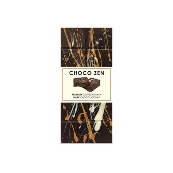 Choco Zen Premium Coffee Kunafa Dark Chocolate Bar 190g