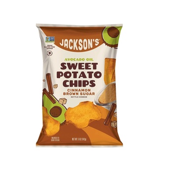 Jacksons Avocado Oil Sweet Potato Chips Cinnamon Brown Sugar 5oz