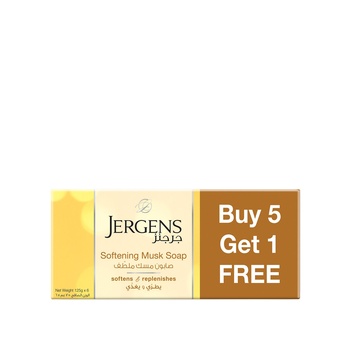 Jergens Soothing Musk Soap Bar 6x125g