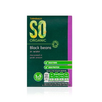 Sainsburys So Organic Black Beans 380g