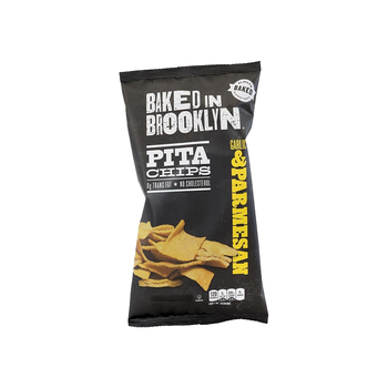 Baked In Brooklyn Pita Chips Garlic & Parmesan 6oz