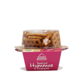 Smart Gourmet Beetroot Hummus & Pretzels Mezze Delicacies 140g