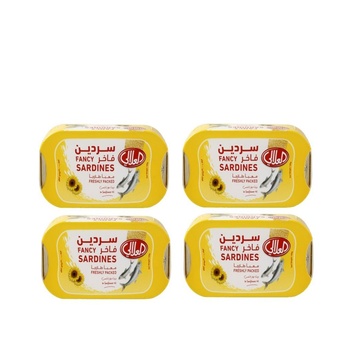 Al Alali Fancy Sardines In Sunflower Oil 4x100g
