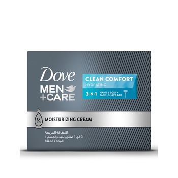 Dove Men+Care Cleansing Bar Clean Comfort 3in1 with ¼ Moisturizing Cream 100g