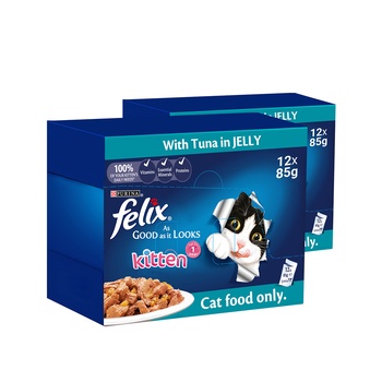 Purina Felix Tuna In Jelly Kitten Wet Food 12x85g