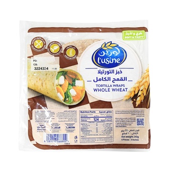 Lusine Whole Wheat Tortilla Wraps 6 pcs 240g